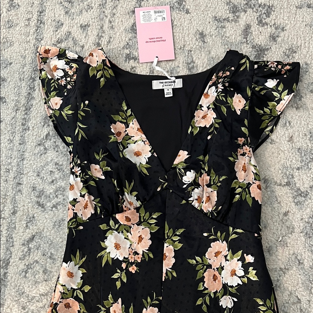 Old Navy Black Floral Dress